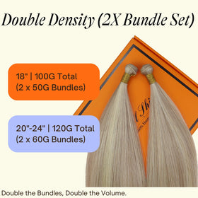 Full Shine Hand Tied Weft Extensions 22 Inch packaging
