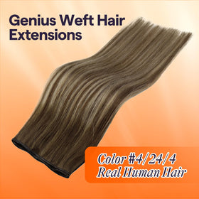 Full Shine Hand Tied Weft Hair Extensions 16 Inch packaging