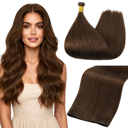 Full Shine Hand Tied Weft Hair Extensions 20 Inch front view