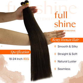 Full Shine Hand Tied Weft Hair Extensions 20 Inch packaging