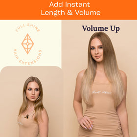 Full Shine Hand Tied Weft Hair Extensions 20 Inch packaging