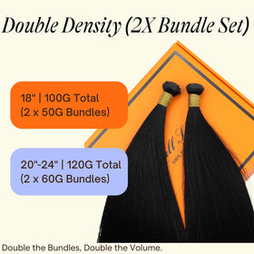Full Shine Hand Tied Weft Hair Extensions 24 Inch packaging