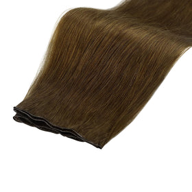 Full Shine Hand Tied Weft Hair Extensions in natural light