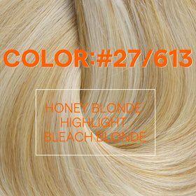 Full Shine Human Hair Weft Extensions displayed with care tips