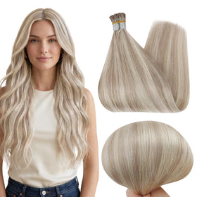 Full Shine I Tip Hair Extensions 20 Inch 50g front view