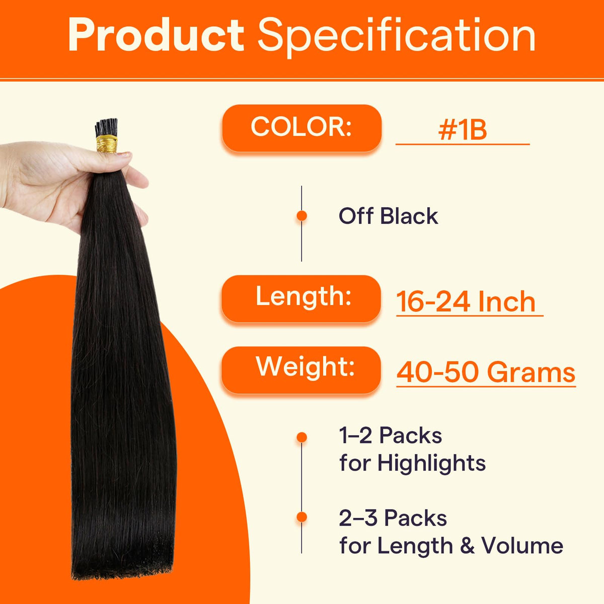 Full Shine I Tip Hair Extensions displayed in natural light