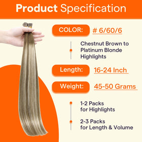 Full Shine I Tip Hair Extensions in packaging