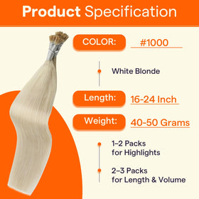 Full Shine I Tip Hair Extensions packaging