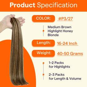 Full Shine I Tip Hair Extensions styled in hair