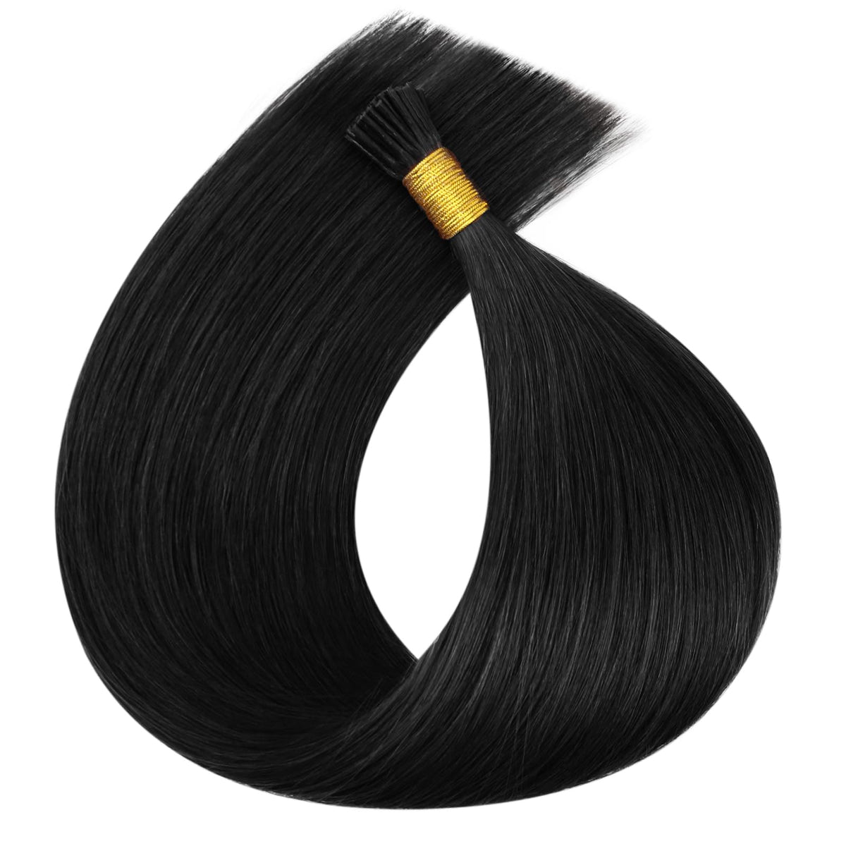Full Shine I Tip Hair Extensions styled in loose waves