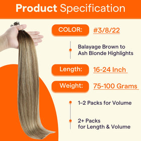 Full Shine I Tip Human Hair Extensions 20 inch installation process