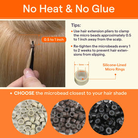 Full Shine I Tip Human Hair Extensions displayed in packaging