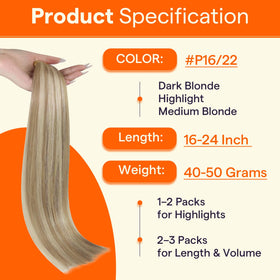 Full Shine I Tip Human Hair Extensions displayed on a model