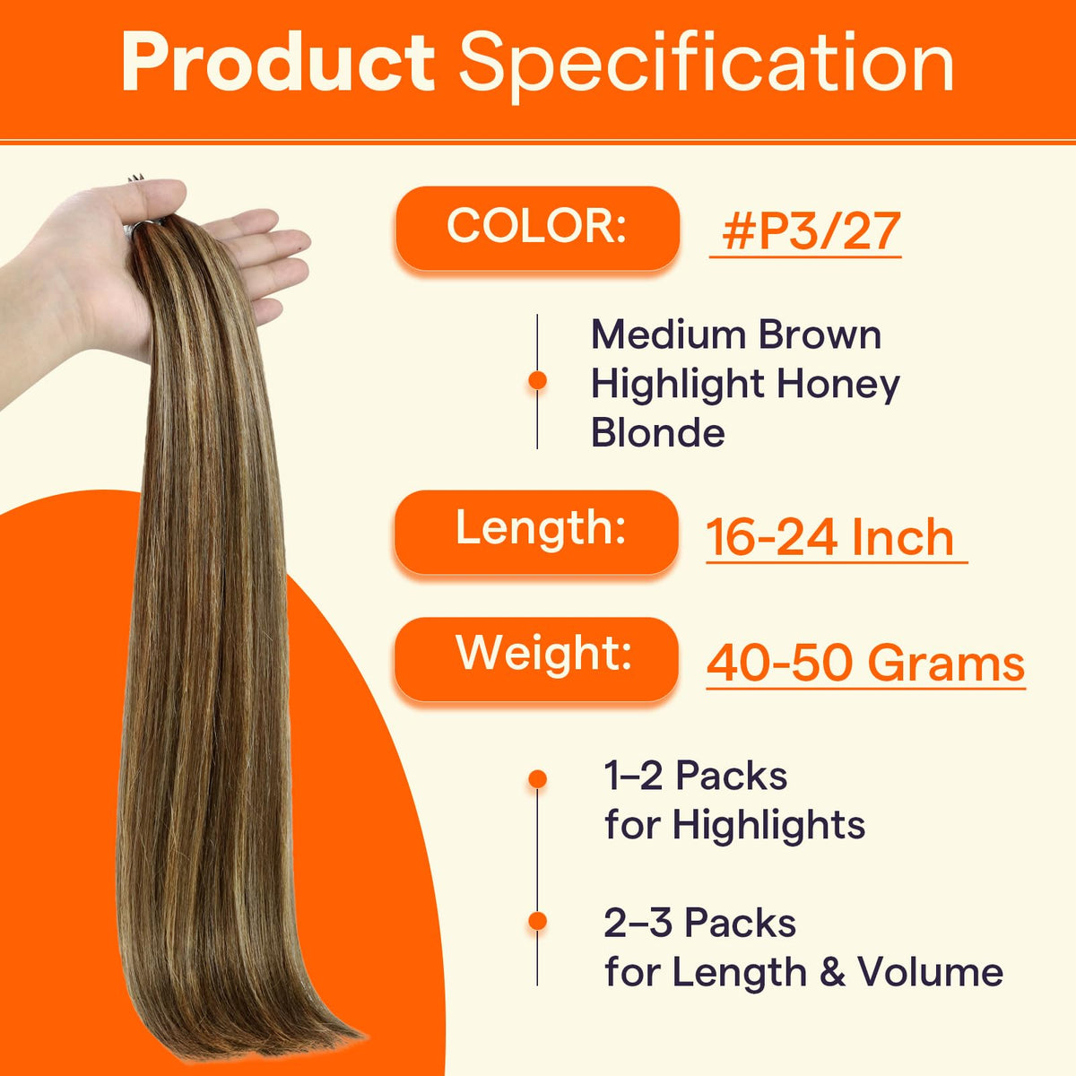 Full Shine I Tip Human Hair Extensions displayed with natural hair