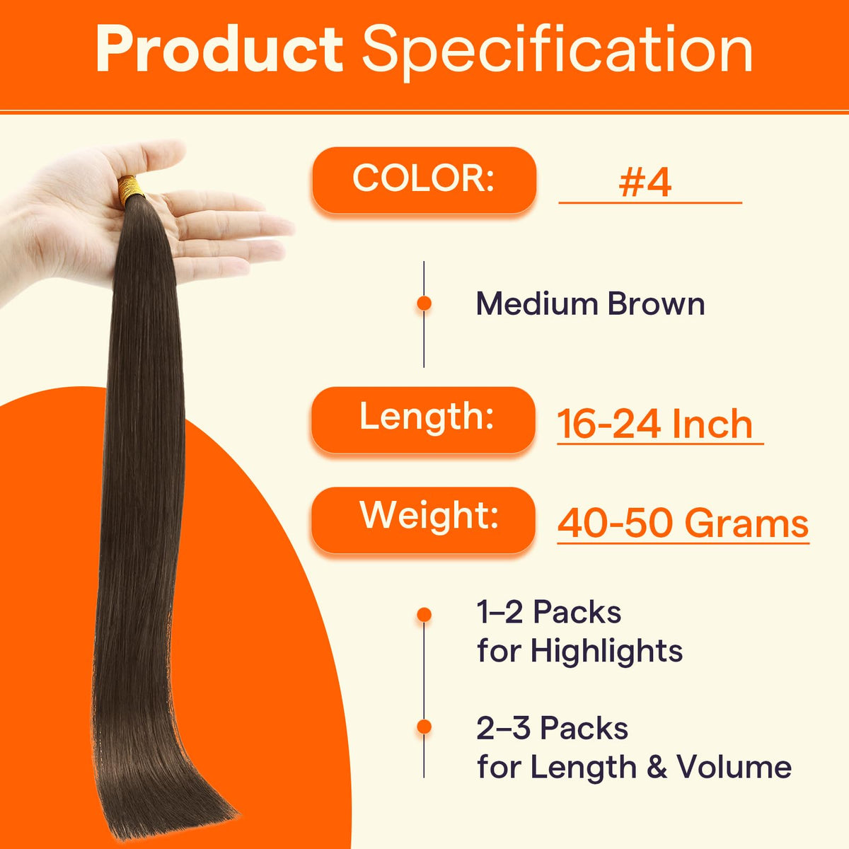 Full Shine I Tip Human Hair Extensions packaging