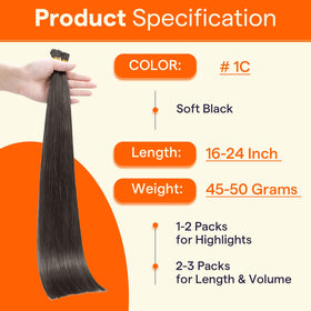 Full Shine I Tips Hair Extensions Mocha Brown packaging