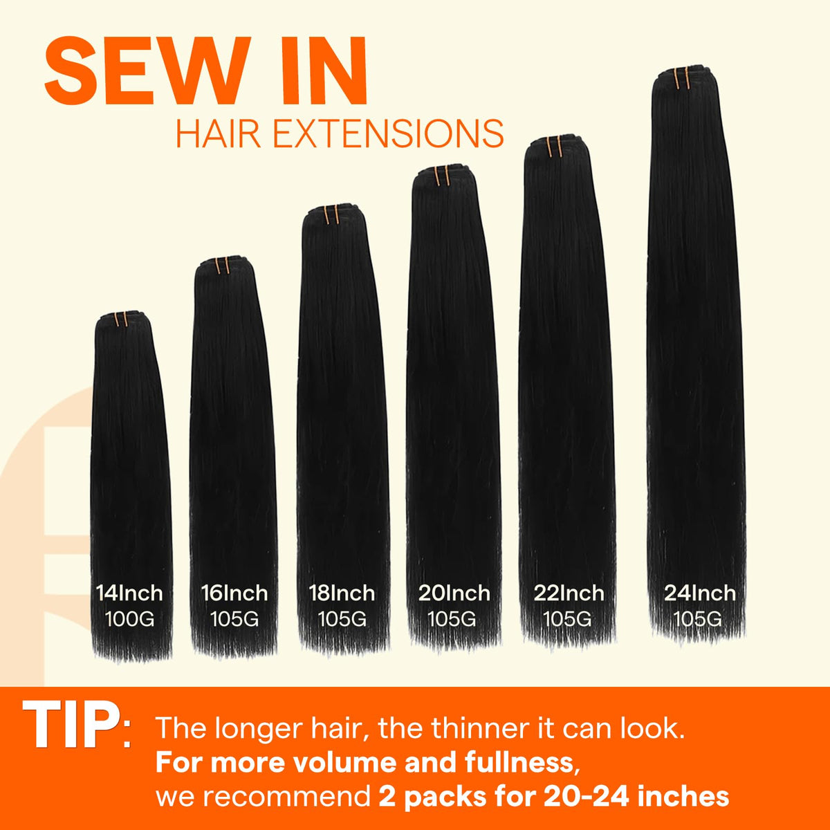 Full Shine Invisible Sew In Hair Extensions 16 Inch styled in a ponytail