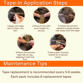 Full Shine Invisible Tape in Extensions before and after styling