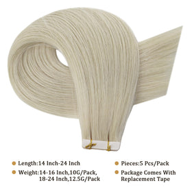 Full Shine Invisible Tape in Hair Extensions displayed on a mannequin