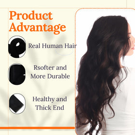 Full Shine Invisible Weft Hair Extensions packaged