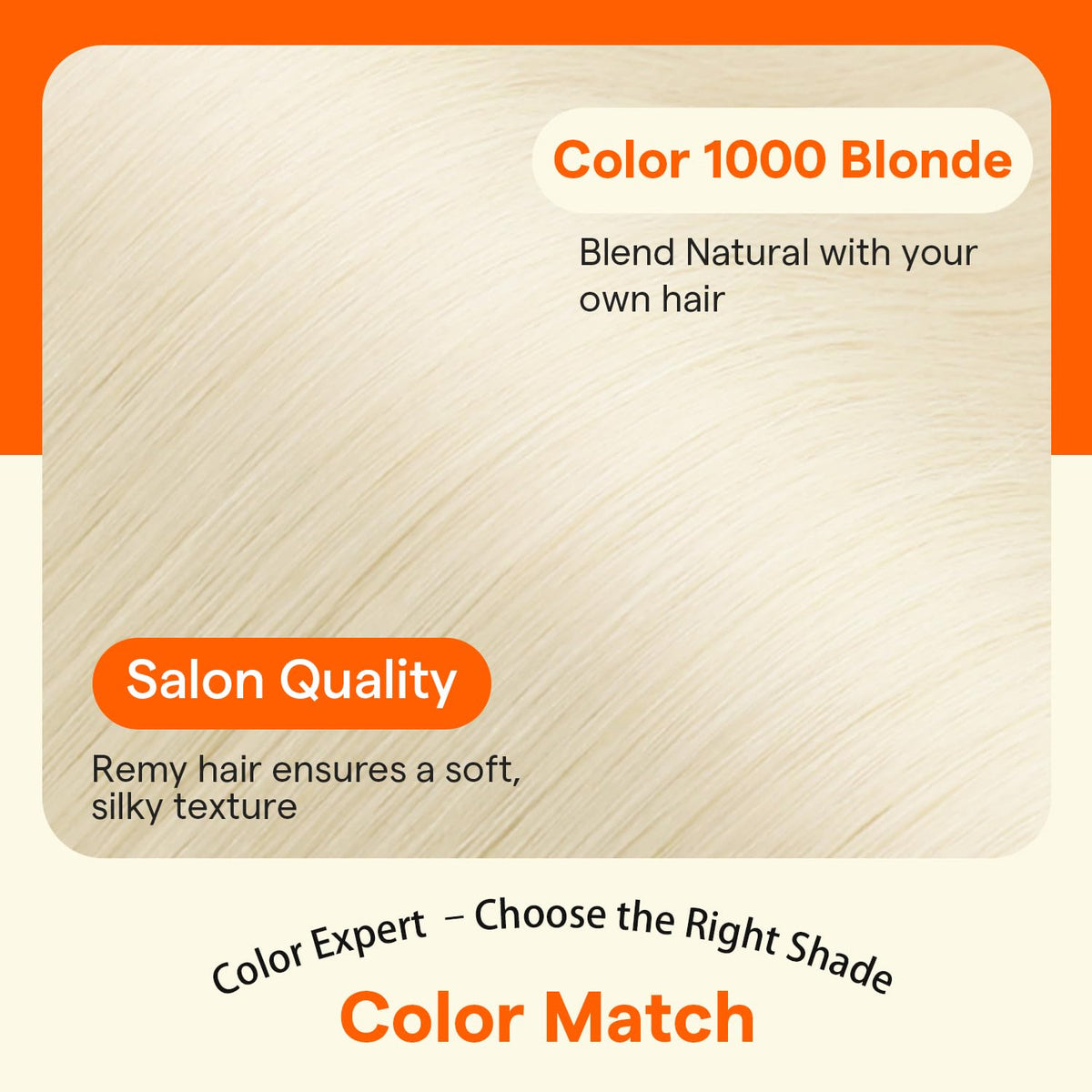 Full Shine Light Blonde Hair Extensions laid flat