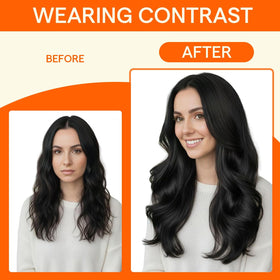 Full Shine Micro Link extensions styled with curls
