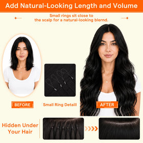 Full Shine Micro Link Hair Extensions 14 Inch Jet Black packaging