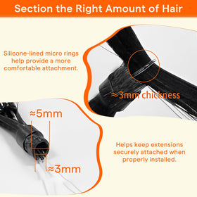 Full Shine Micro Link Hair Extensions showing natural blend