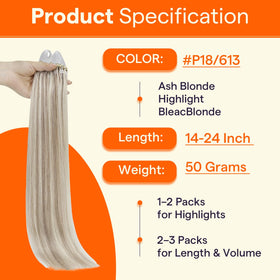 Full Shine Micro Loop Hair Extensions 14 Inch packaging
