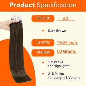 Full Shine Microlink Hair Extensions 50 strands close-up