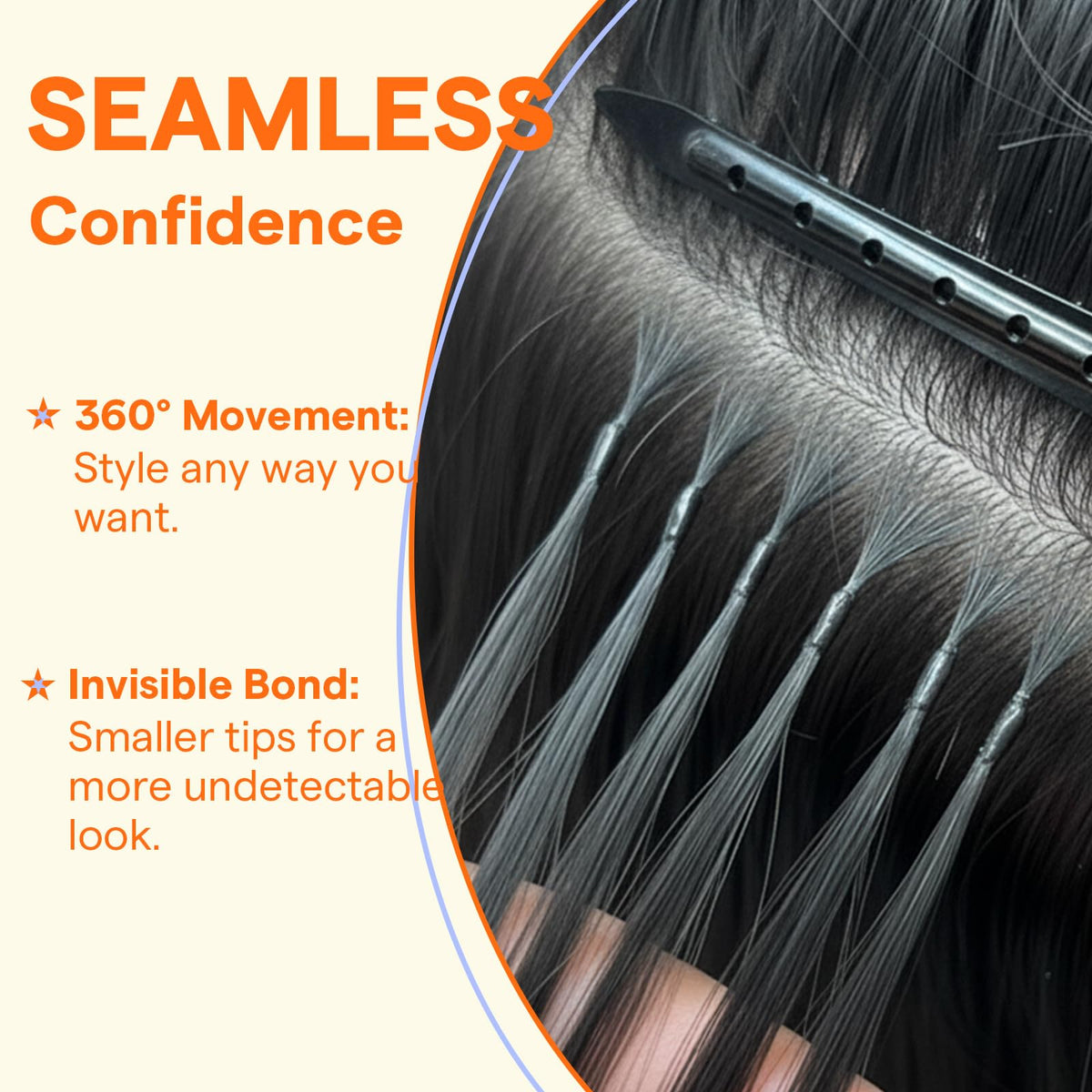 Full Shine Mini Flat Tip Remy Hair Extensions displayed in packaging