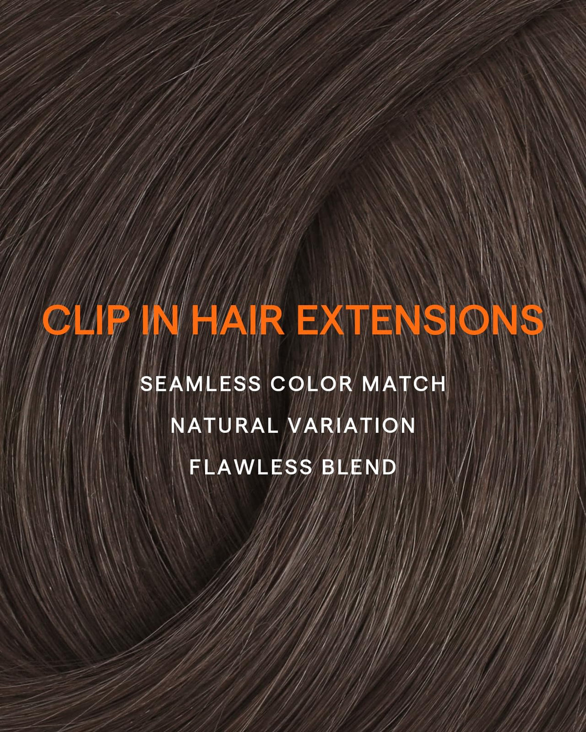 Full Shine Mocha Brown Clip-In Hair Extensions styled with waves