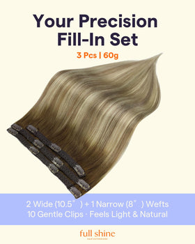 Full Shine Ombre Clip in Extensions 18 Inch packaging