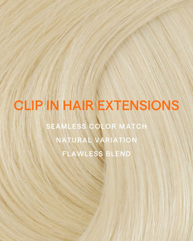 Full Shine Platinum Blonde Clip-in Extensions 26 Inch side view