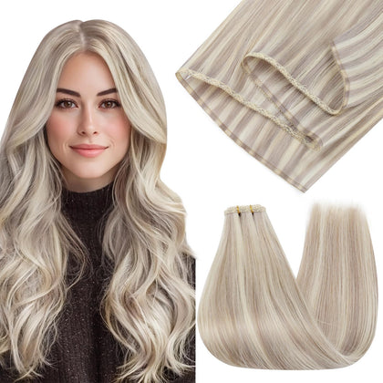 Full Shine Sew In Flat Weft Hair Extensions 18 Inch front view