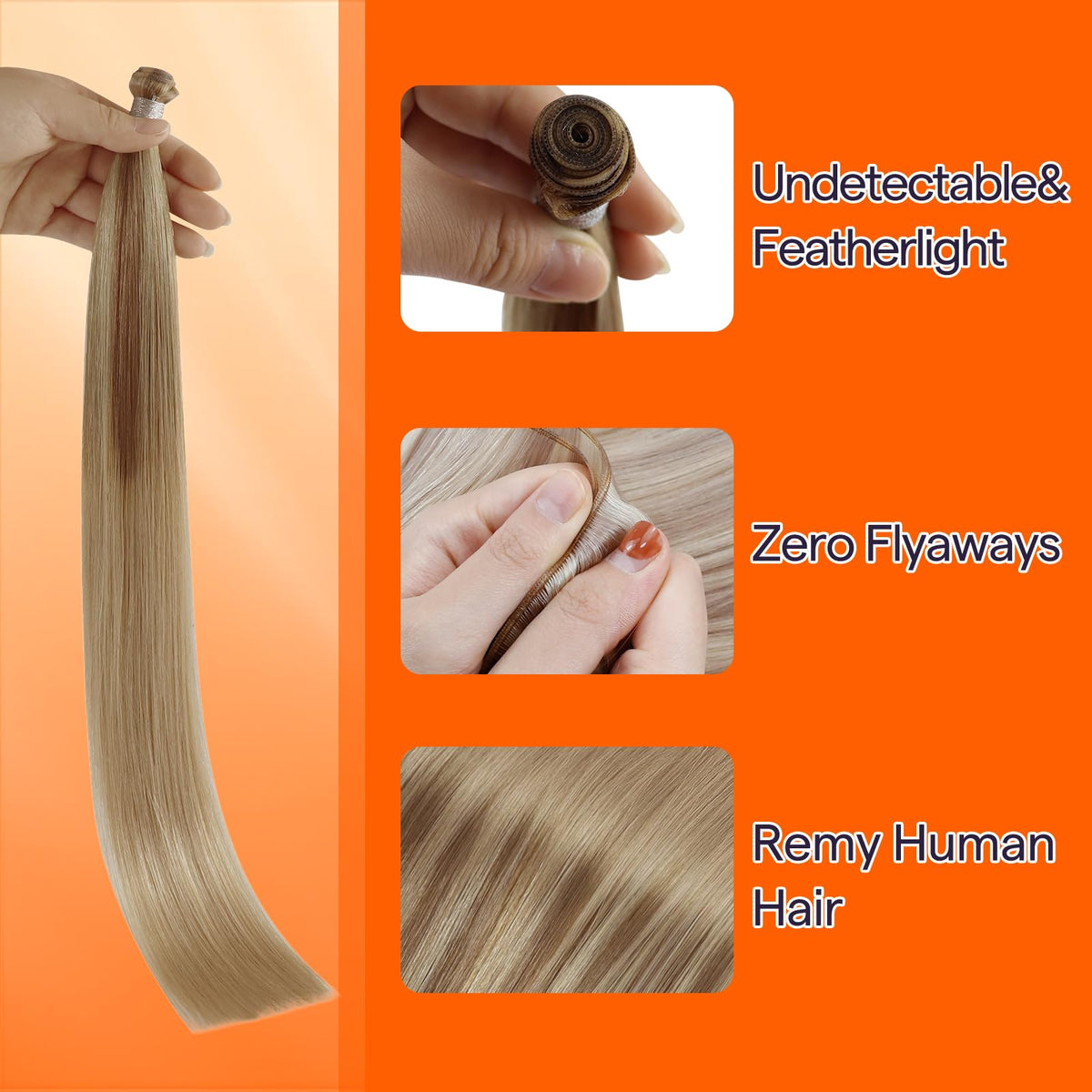 Full Shine Sew In Hair Extensions 20 Inch displayed in various colours