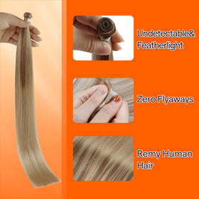 Full Shine Sew In Hair Extensions 20 Inch displayed in various colours