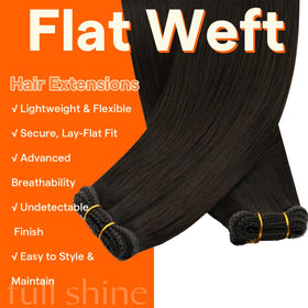 Full Shine Sew In Weft Hair Extensions 16 Inch packaging
