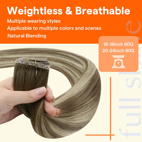 Full Shine Sew In Weft Hair Extensions 20 Inch packaging