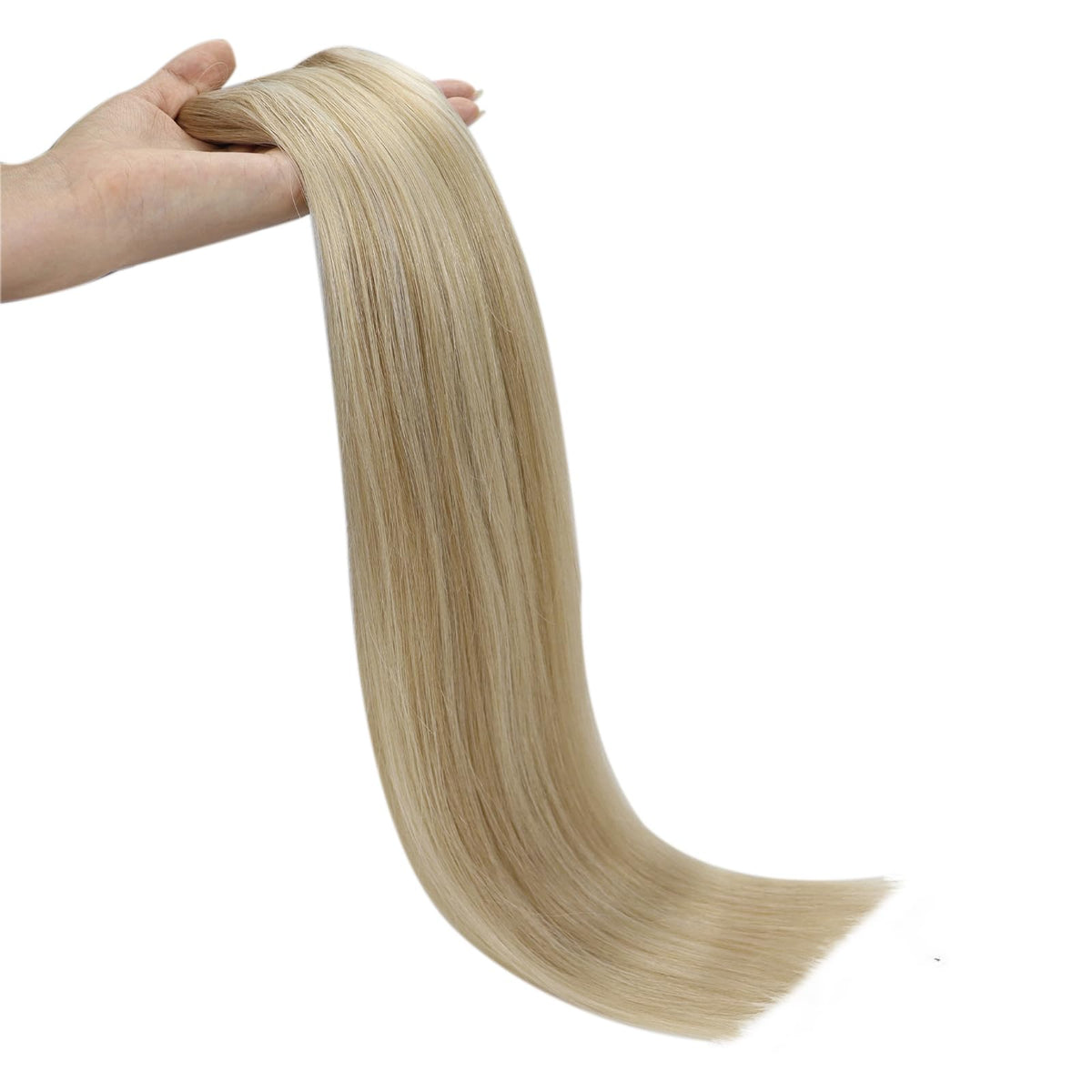 Full Shine Sew In Weft Hair Extensions displayed with styling tools