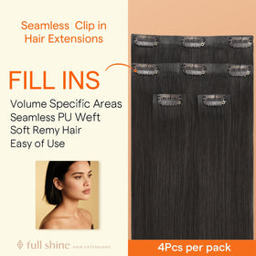 Full Shine Soft Black Clip-In Extensions packaging