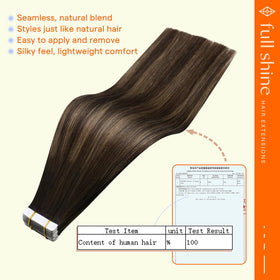 Full Shine Tape in Extensions 20 Inch Brown Ombre packaging