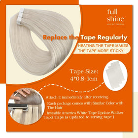 Full Shine Tape In Extensions 22 Inch 1000 Blonde lifestyle scene