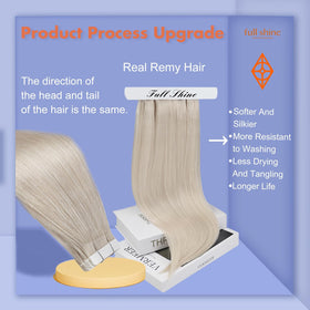 Full Shine Tape In Extensions 22 Inch 1000 Blonde packaging