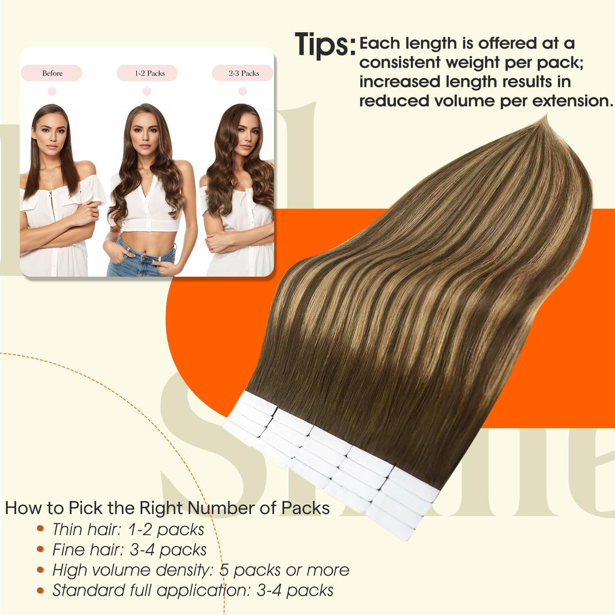 Full Shine Tape In Extensions applied to hair