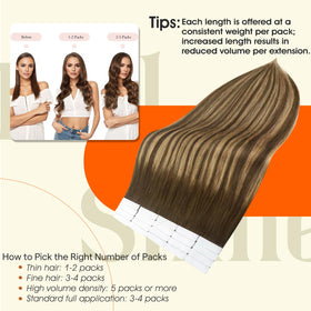 Full Shine Tape In Extensions applied to hair