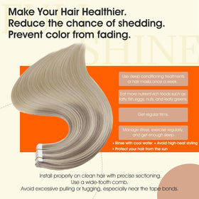 Full Shine Tape In Extensions Ash Blonde Blend packaging