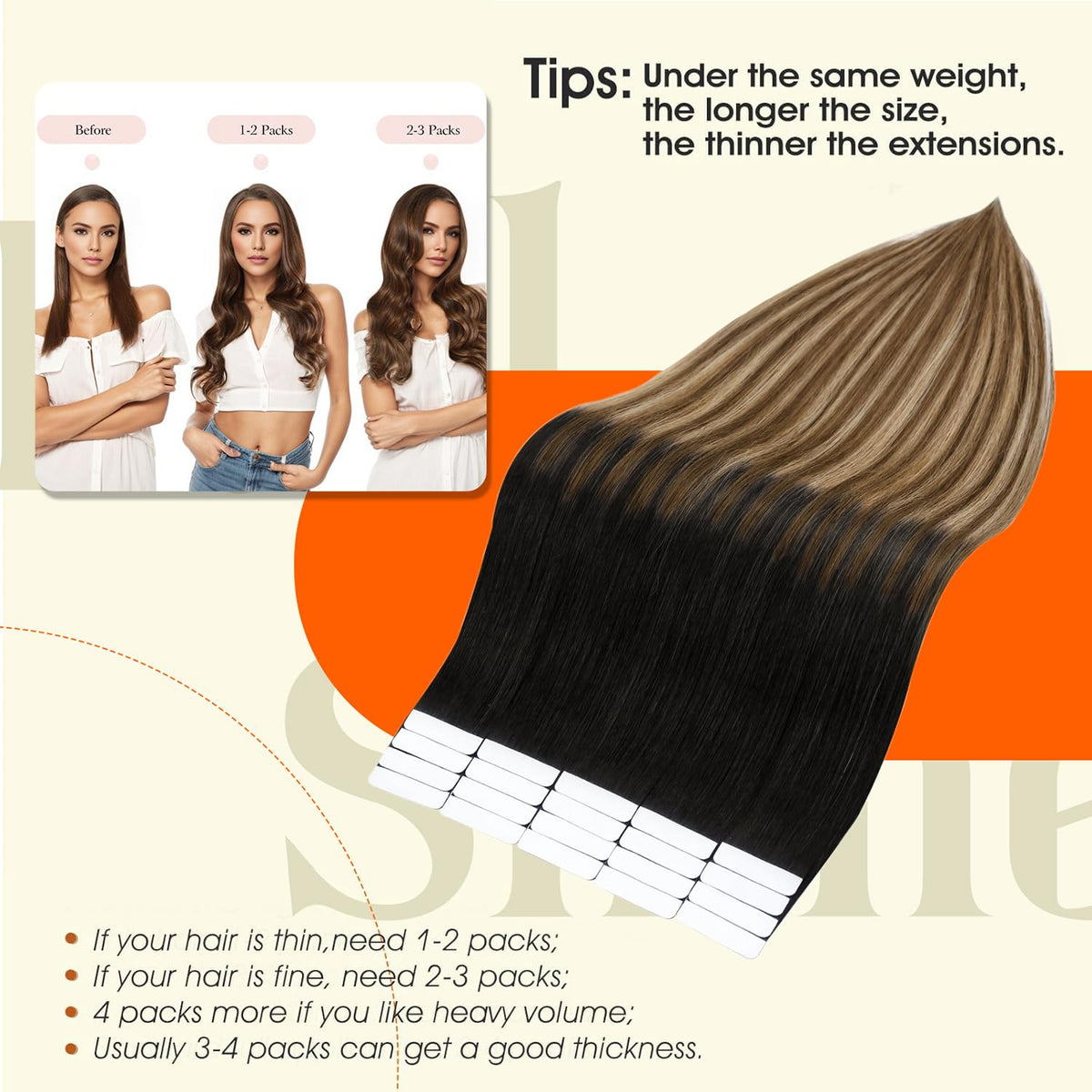 Full Shine Tape In Extensions displayed in packaging