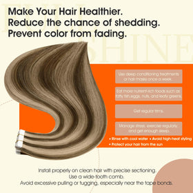 Full Shine Tape In Extensions displayed in packaging