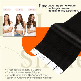 Full Shine Tape In Extensions displayed in packaging